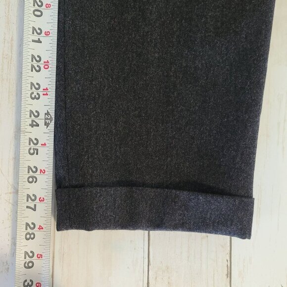 Vintage Ralph Lauren Pants Gray Worsted Wool High Waisted Pleated Cuffed 8P USA - Picture 8 of 10
